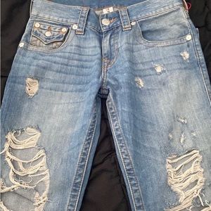 True Religion Ricky Straight Distressed jean size 28